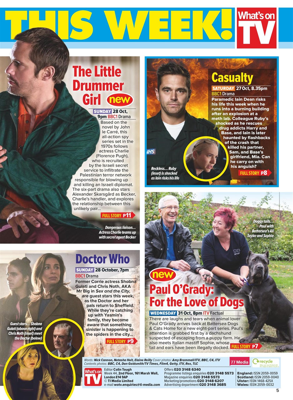 What's on TV Preview Pages