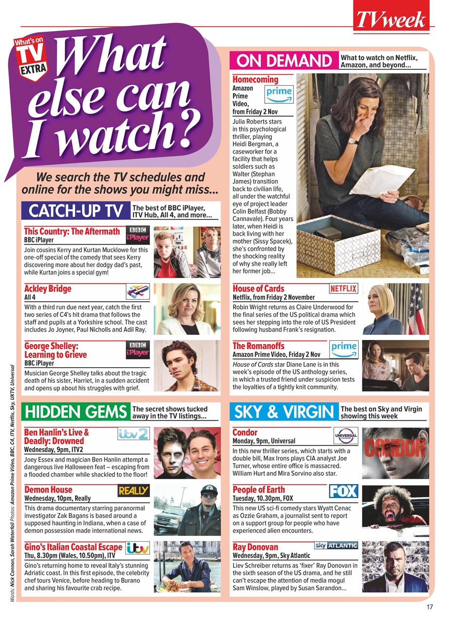 What's on TV Preview Pages