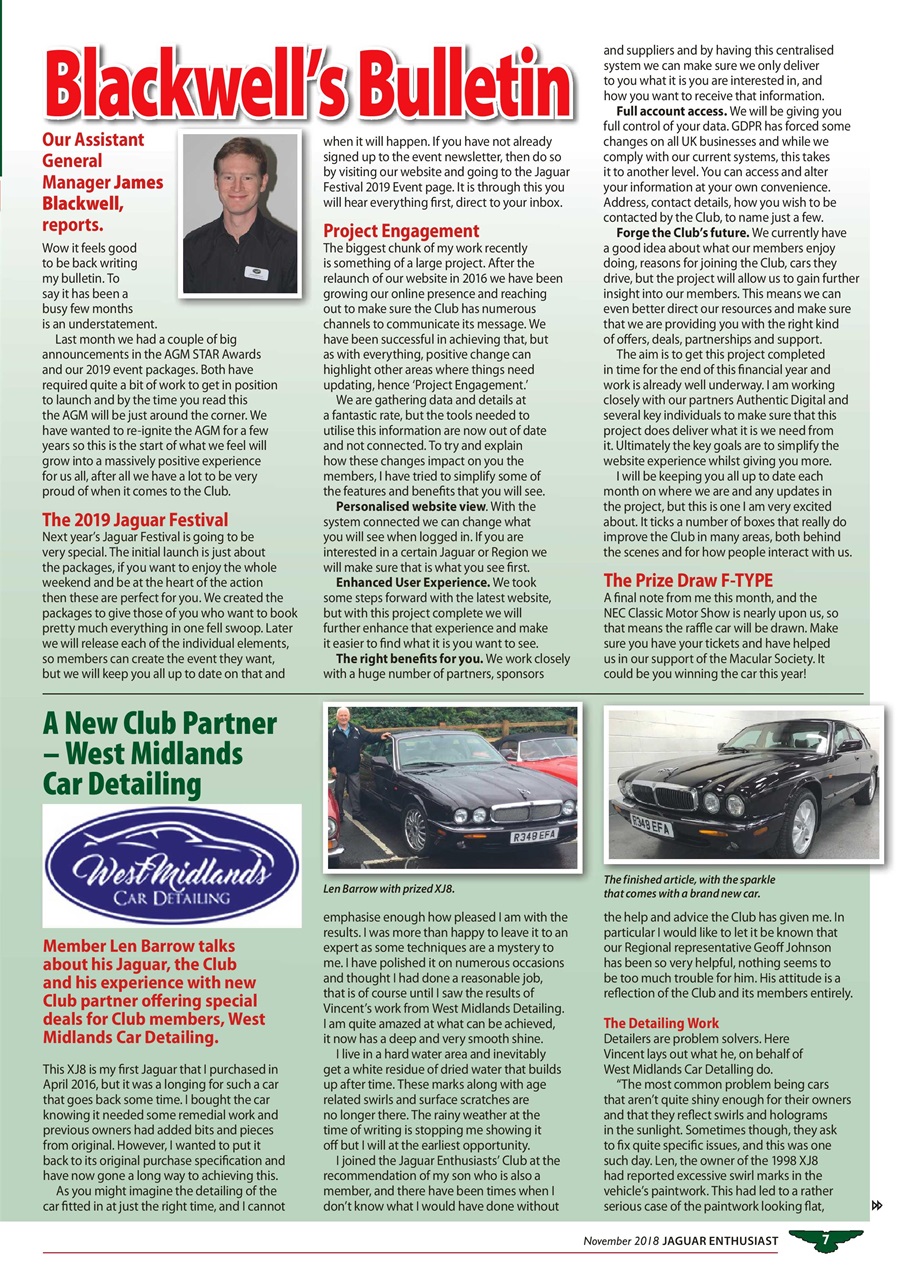 Jaguar Enthusiast Preview Pages