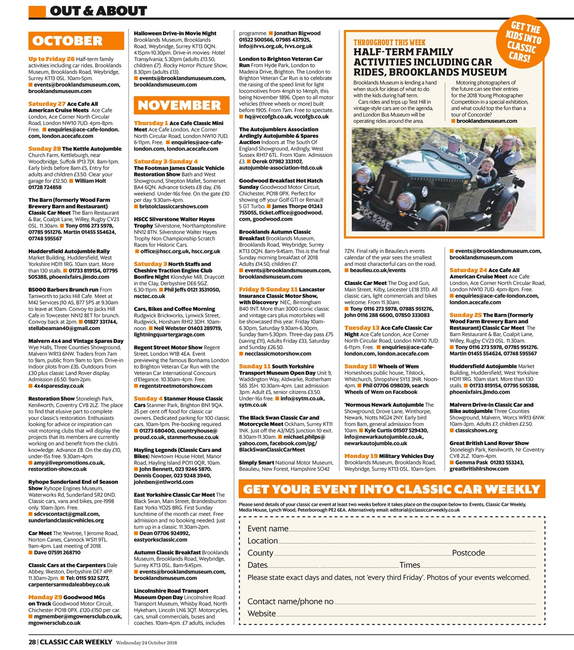 Classic Car Weekly Preview Pages