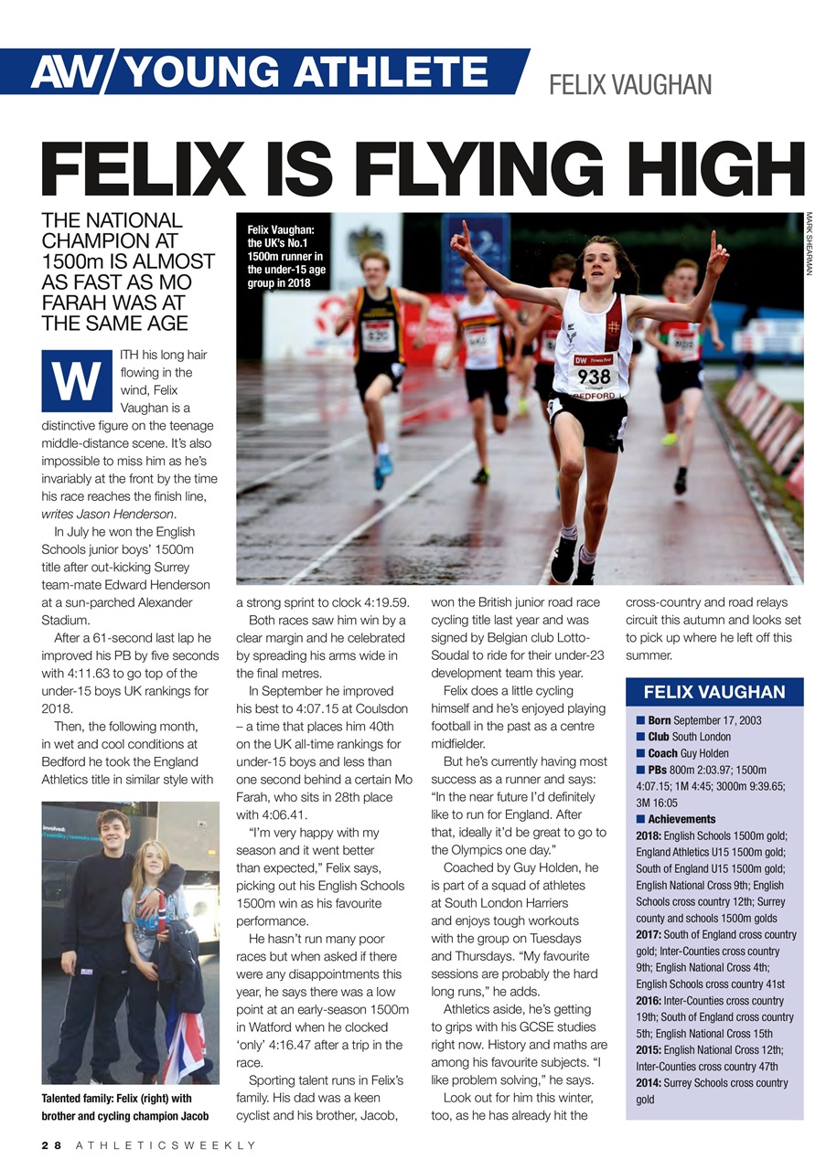 AW – Athletics Weekly Magazine Preview Pages