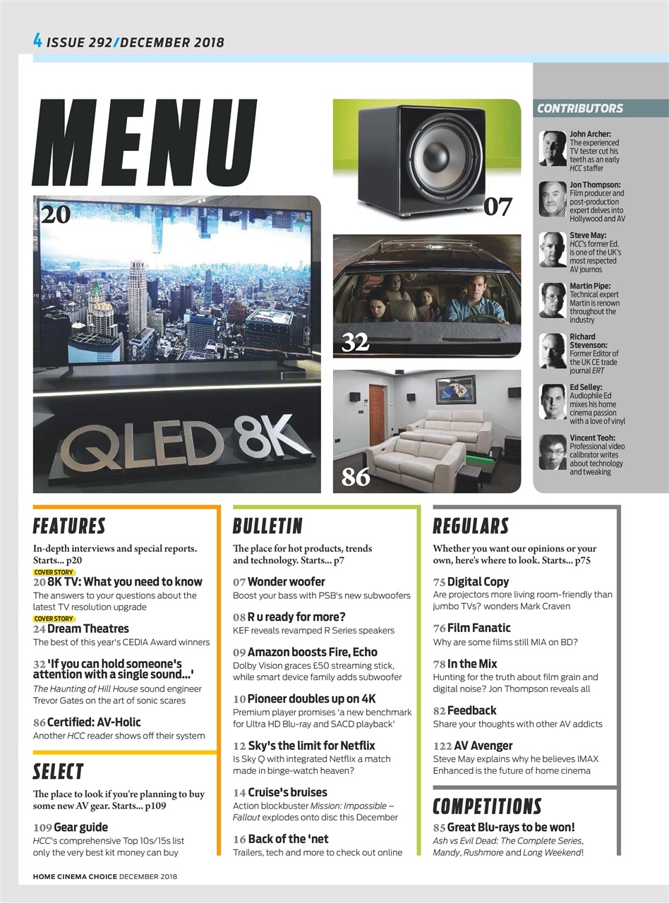 Home Cinema Choice Preview Pages