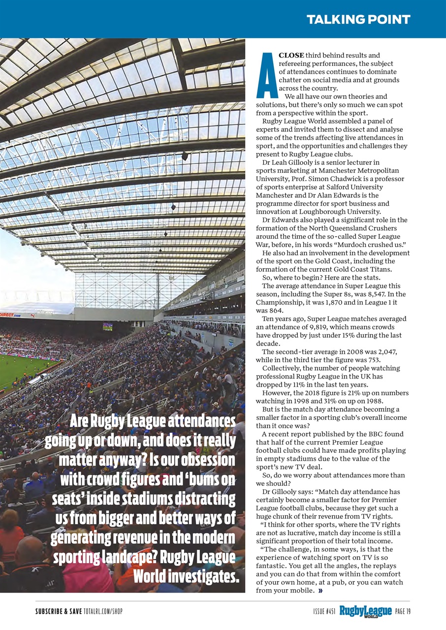 Rugby League World Preview Pages