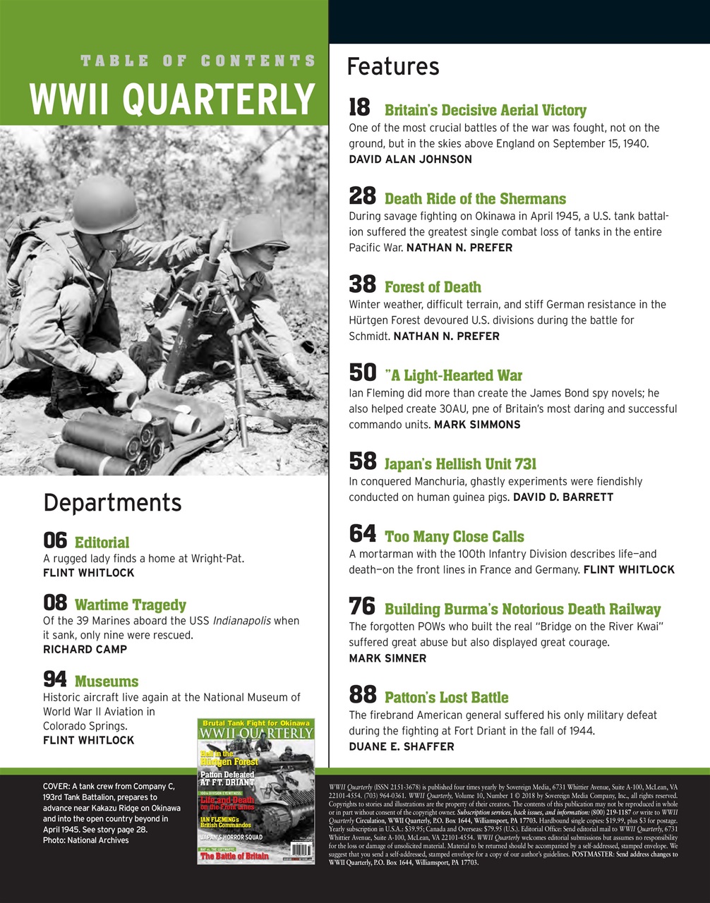 WWII Quarterly Preview Pages