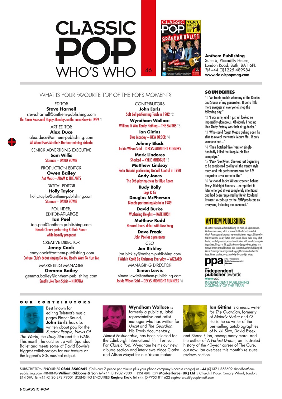 Classic Pop Preview Pages