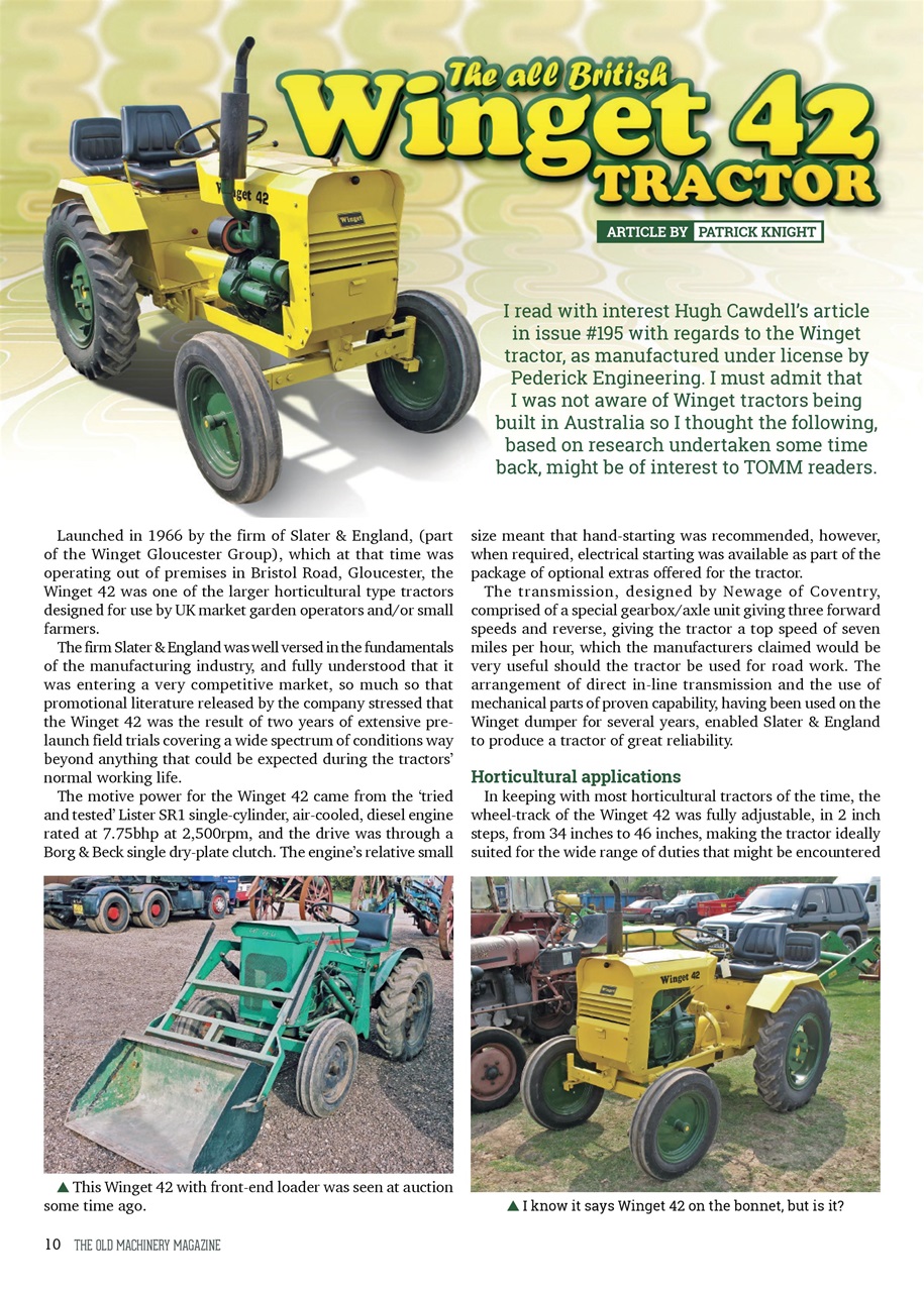 The Old Machinery Magazine Preview Pages