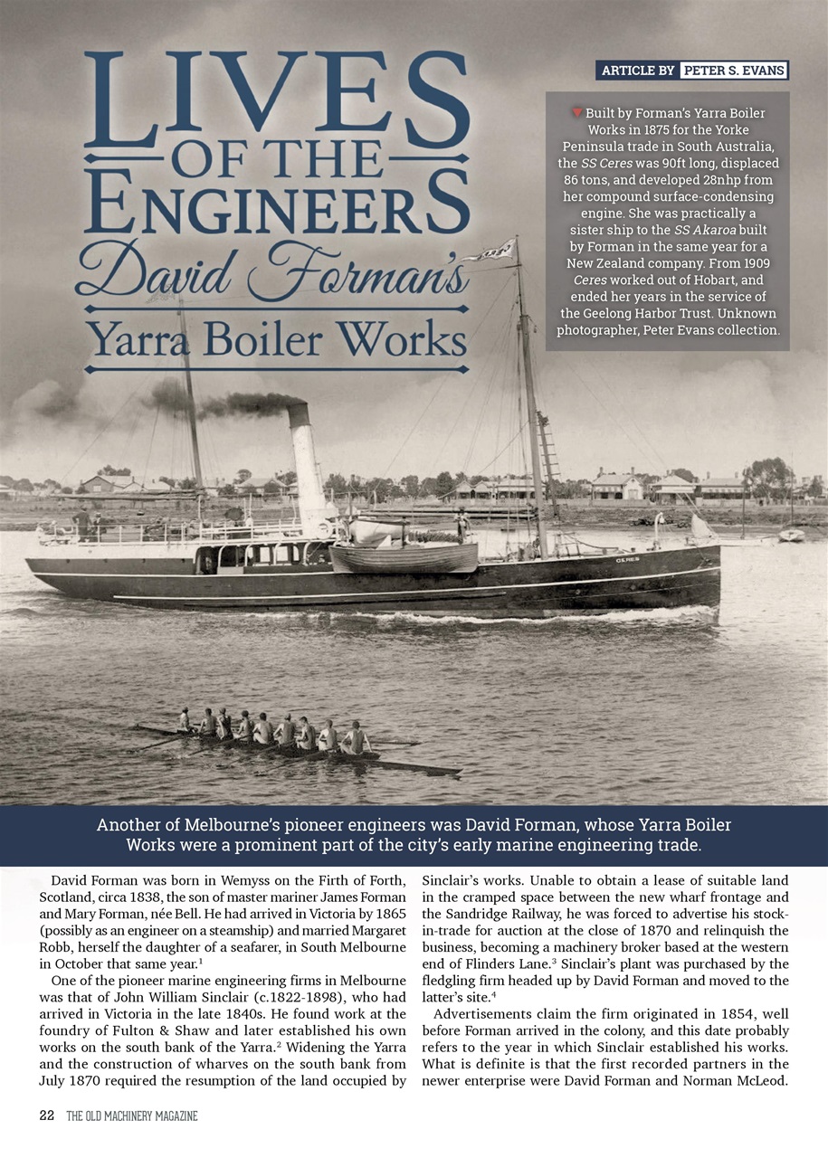 The Old Machinery Magazine Preview Pages
