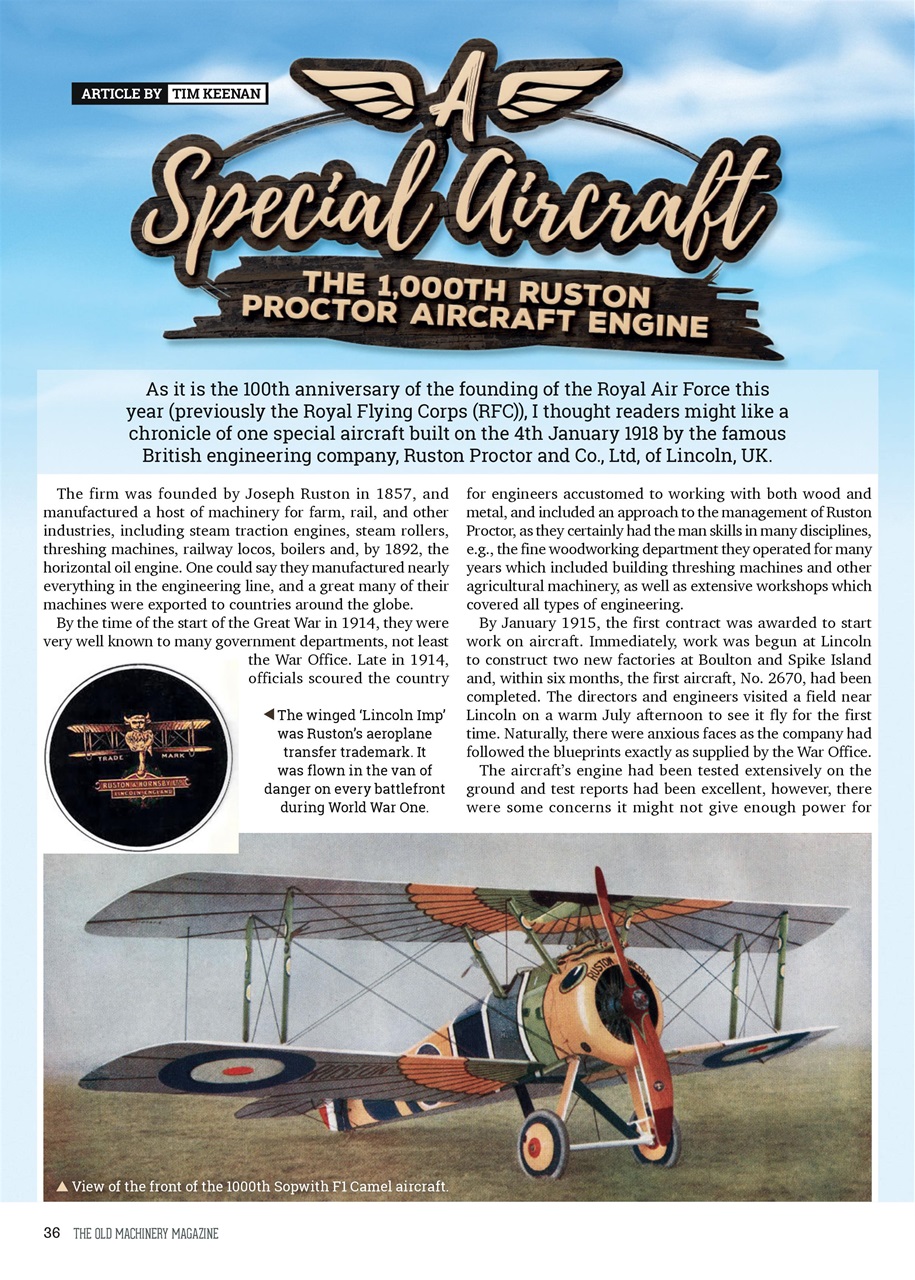 The Old Machinery Magazine Preview Pages