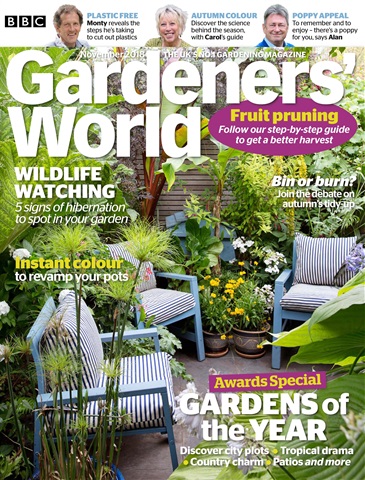 BBC Gardeners’ World Magazine issue November 2018