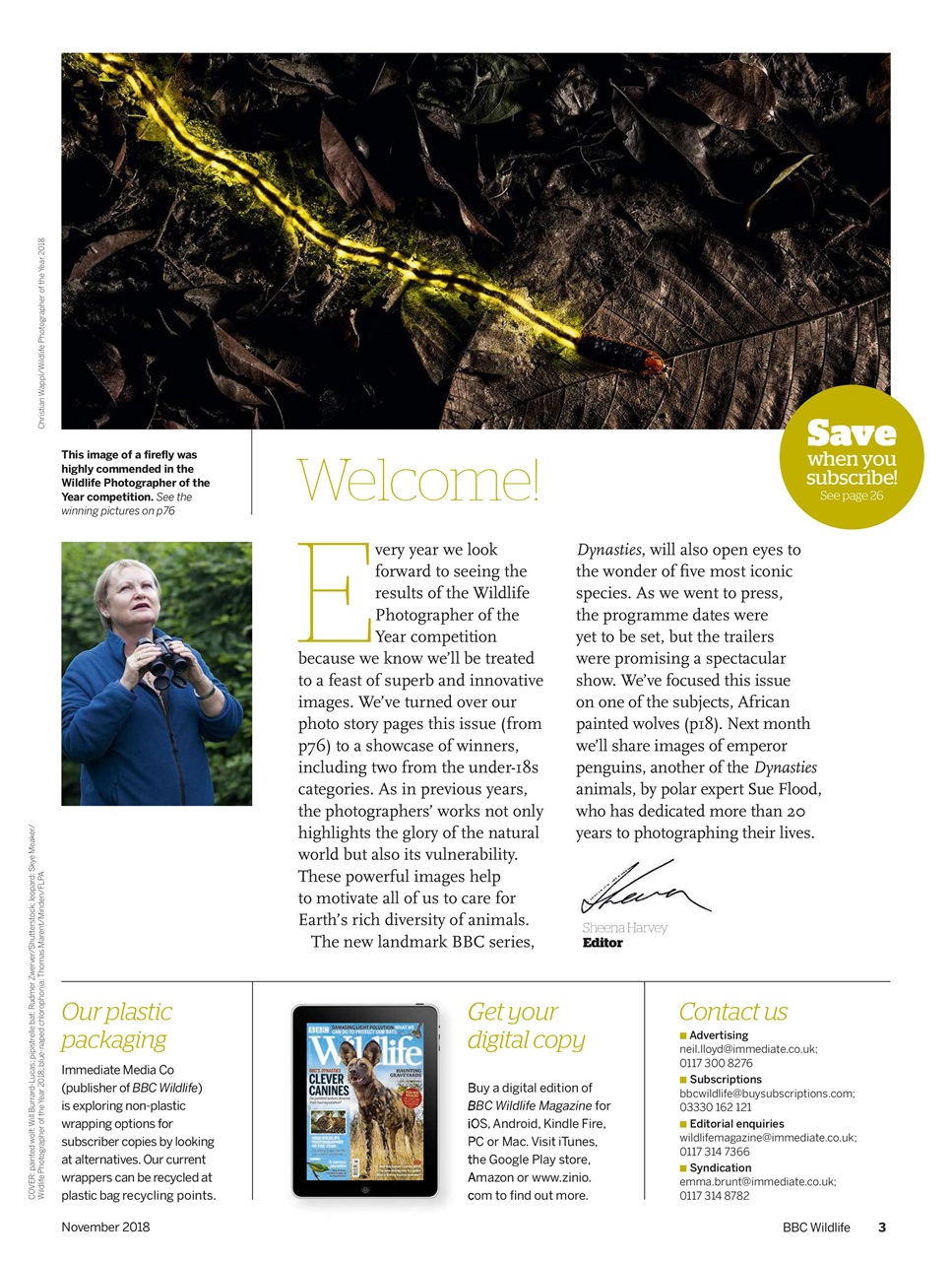 BBC Wildlife Magazine Preview Pages