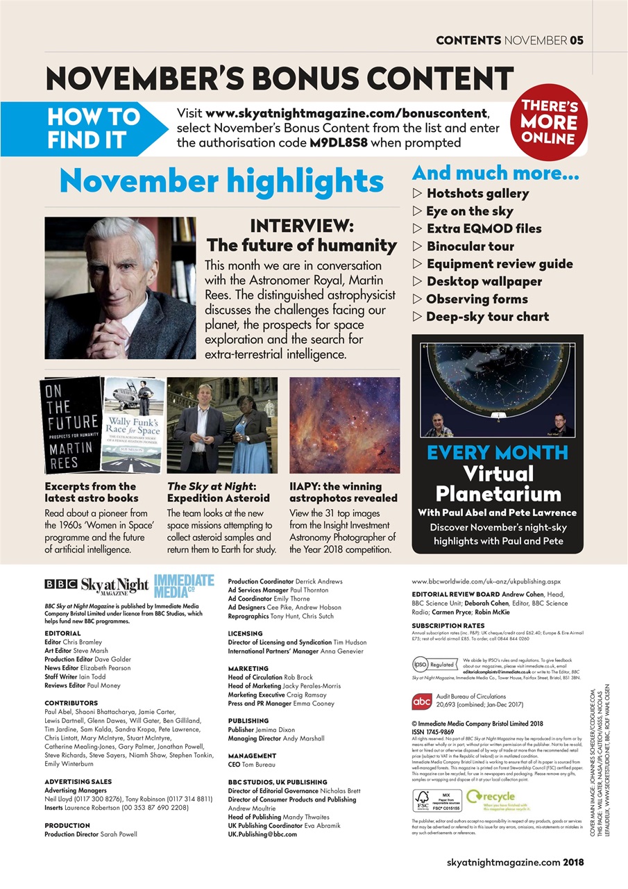 BBC Sky at Night Magazine Preview Pages