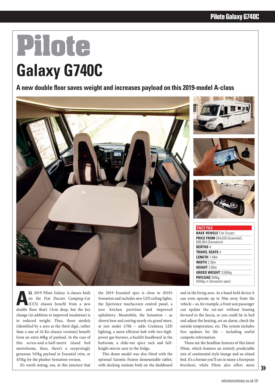 What Motorhome magazine Preview Pages