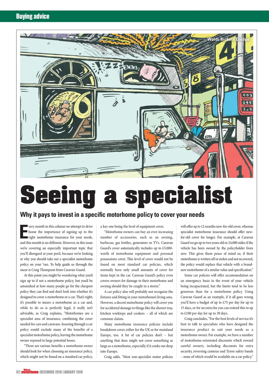 What Motorhome magazine Preview Pages