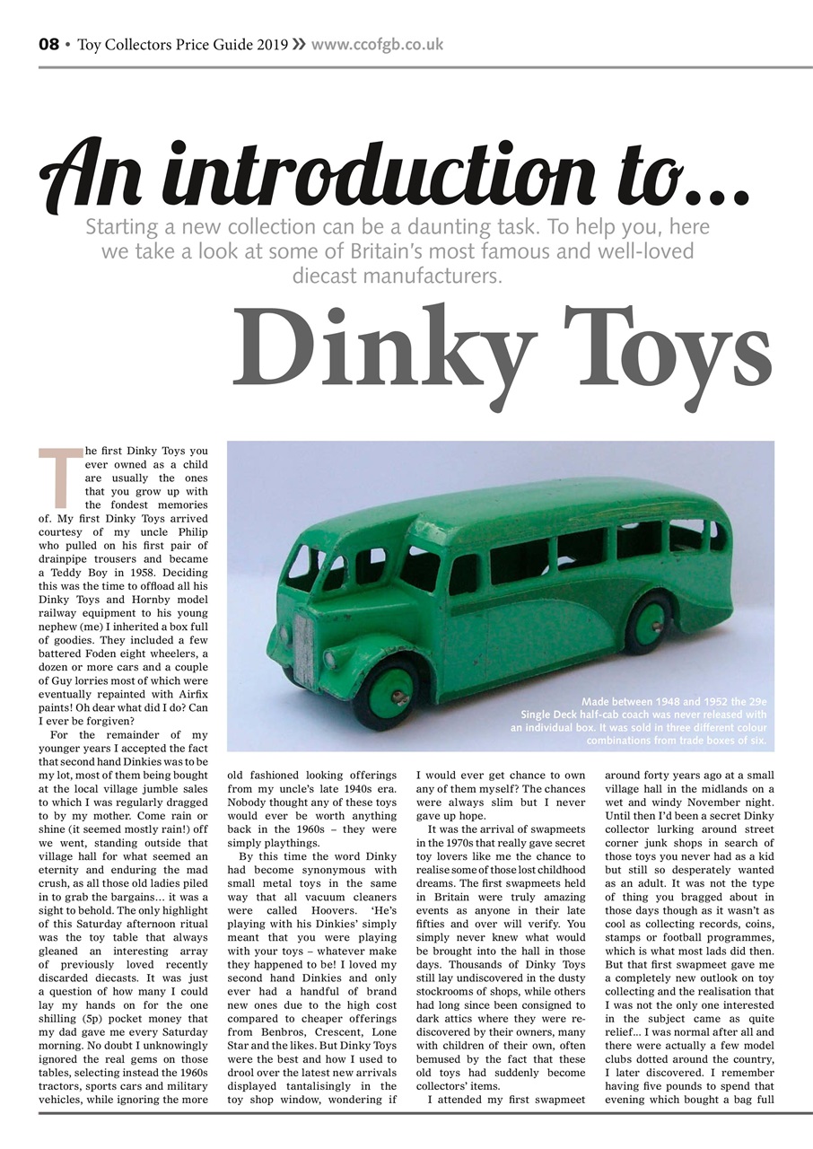 Toy Collectors Price Guide Preview Pages