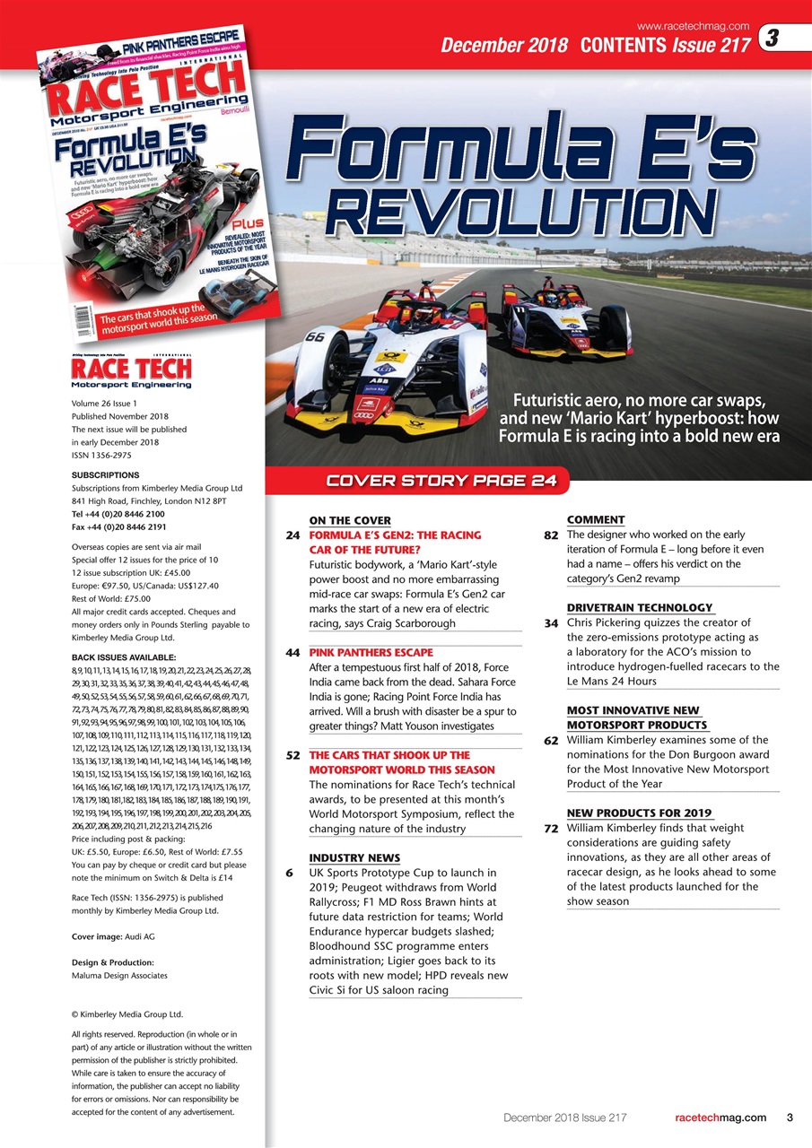 Race Tech Preview Pages