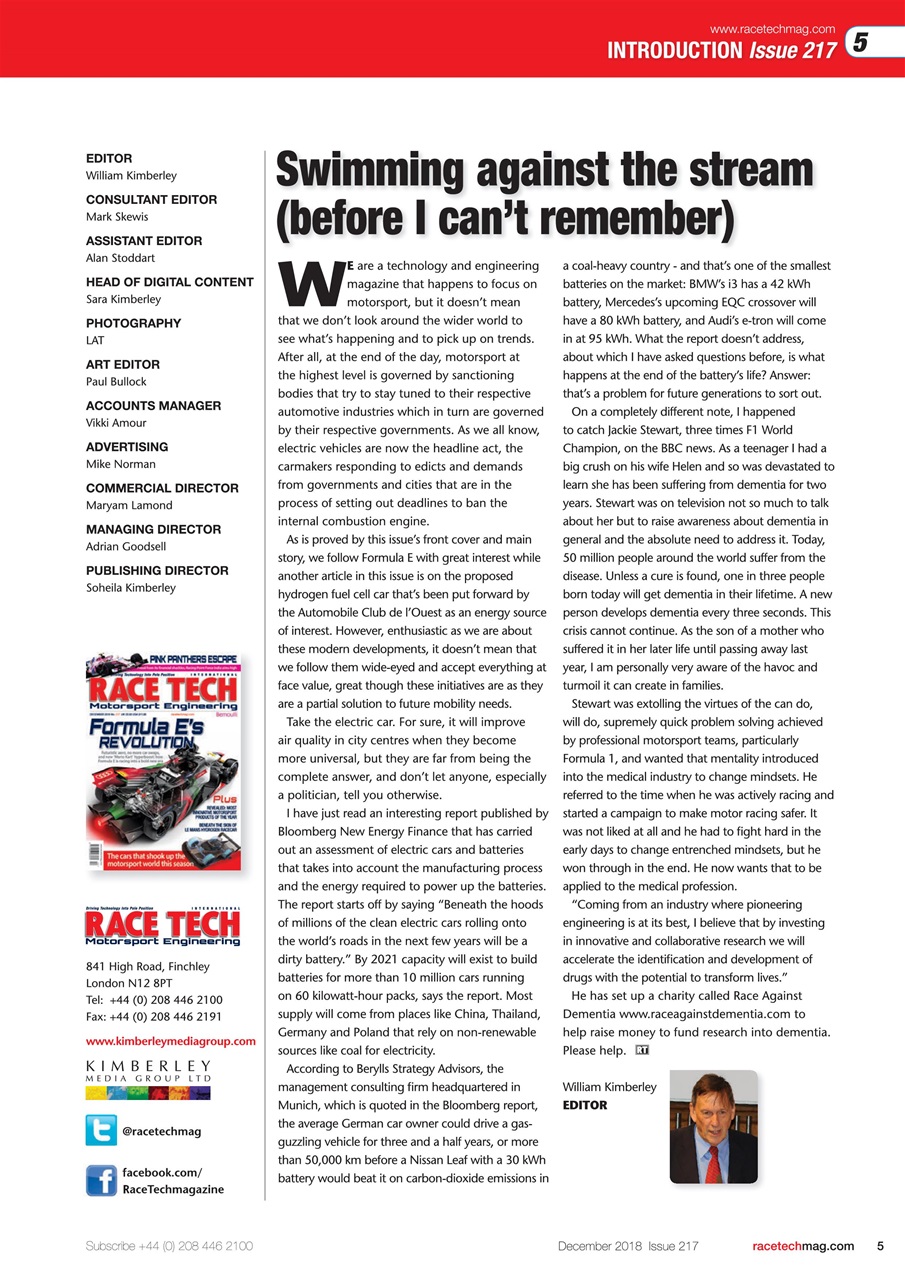 Race Tech Preview Pages