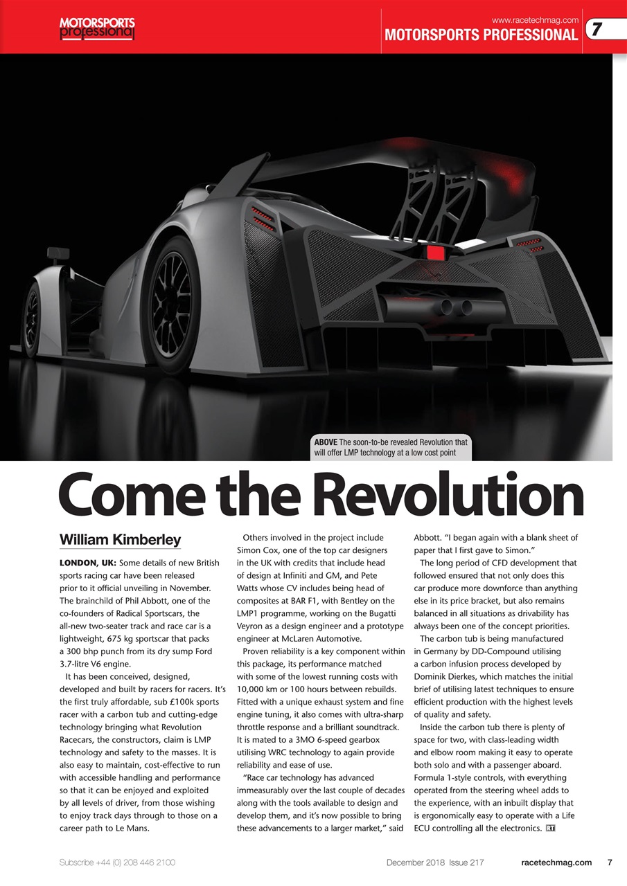 Race Tech Preview Pages