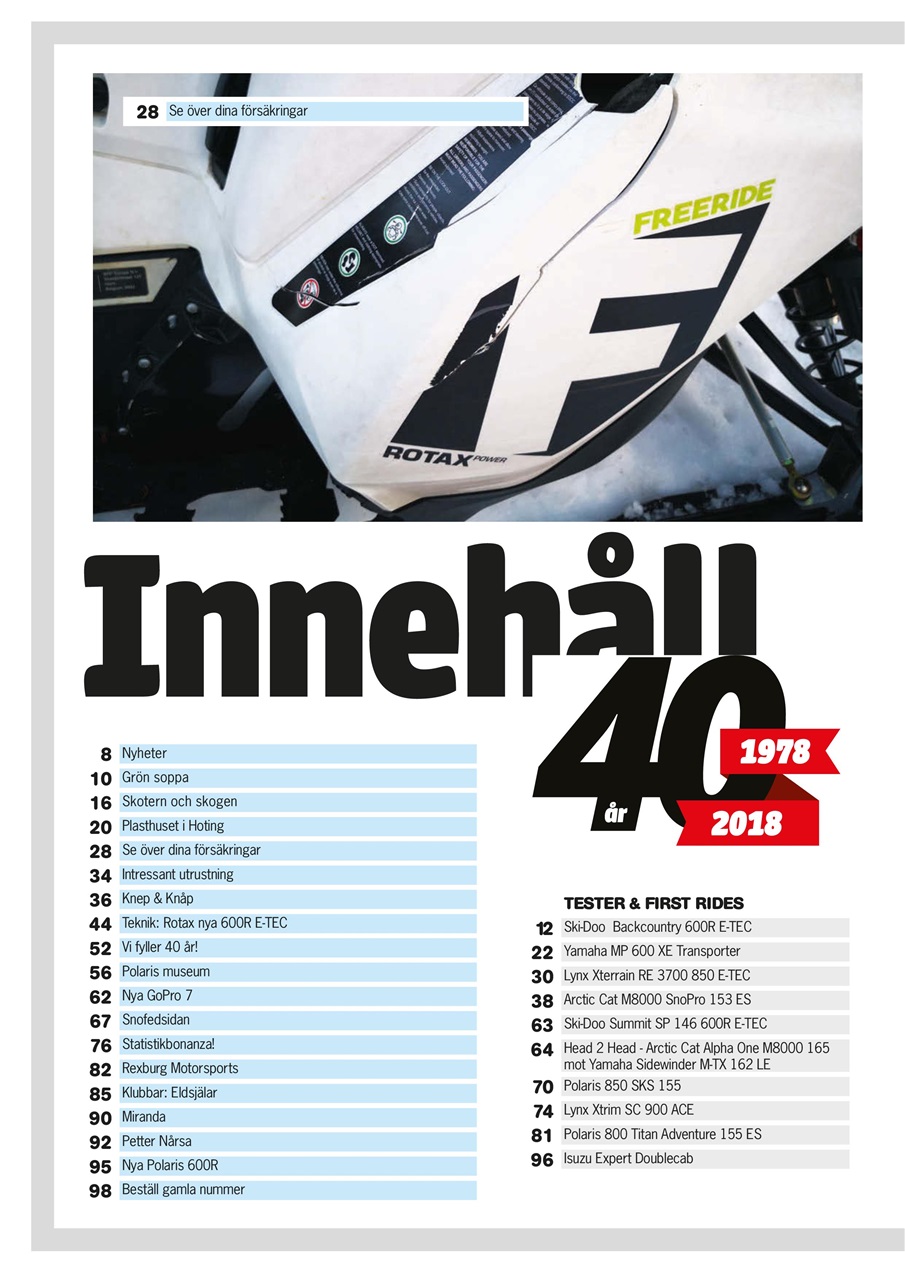Tidningen Snöskoter Preview Pages
