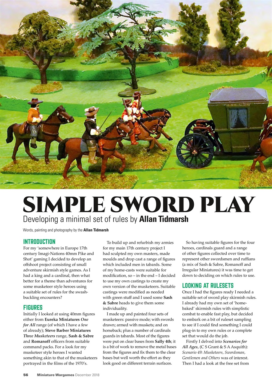 Miniature Wargames Preview Pages