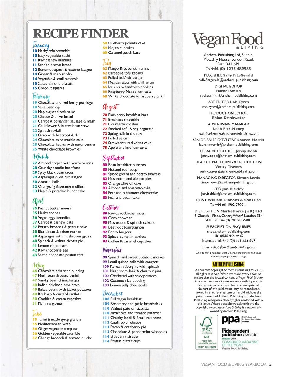 Vegan Food & Living Magazine Preview Pages