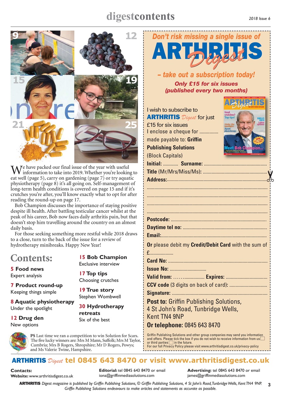 Arthritis Digest Preview Pages