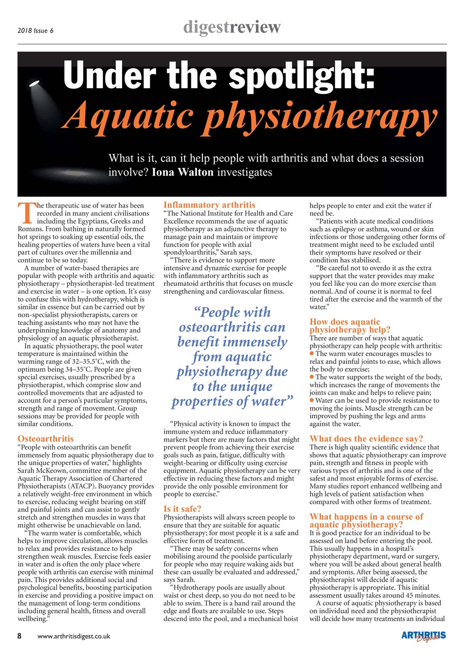 Arthritis Digest Preview Pages