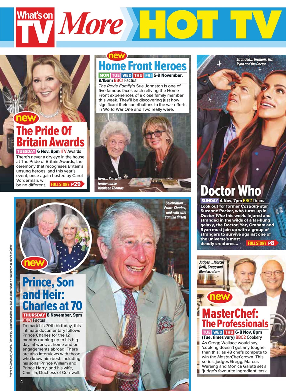 What's on TV Preview Pages
