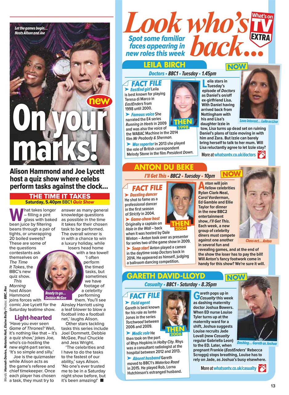 What's on TV Preview Pages