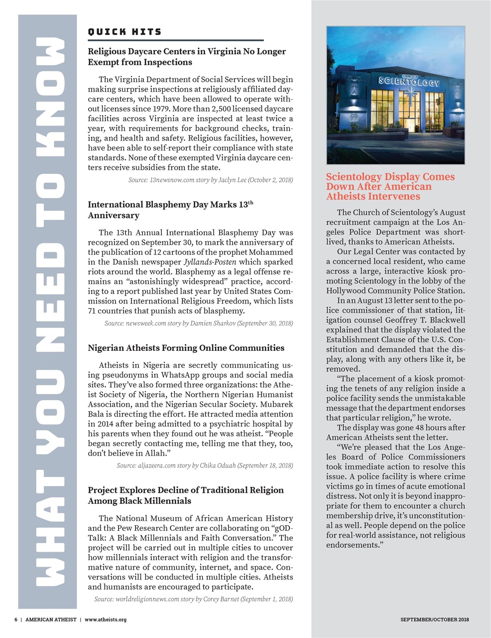 American Atheist Preview Pages