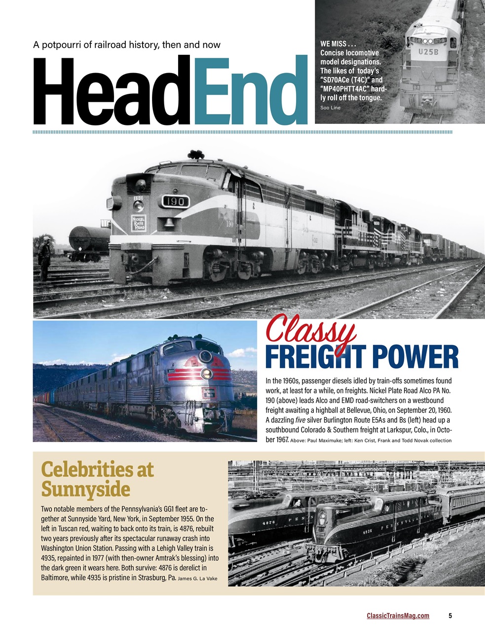 Classic Trains Preview Pages
