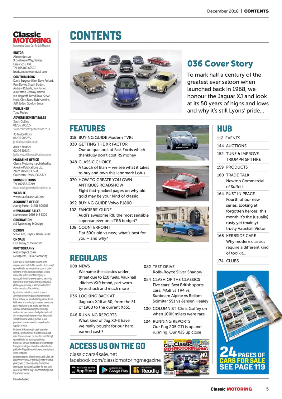 Classic Motoring Preview Pages