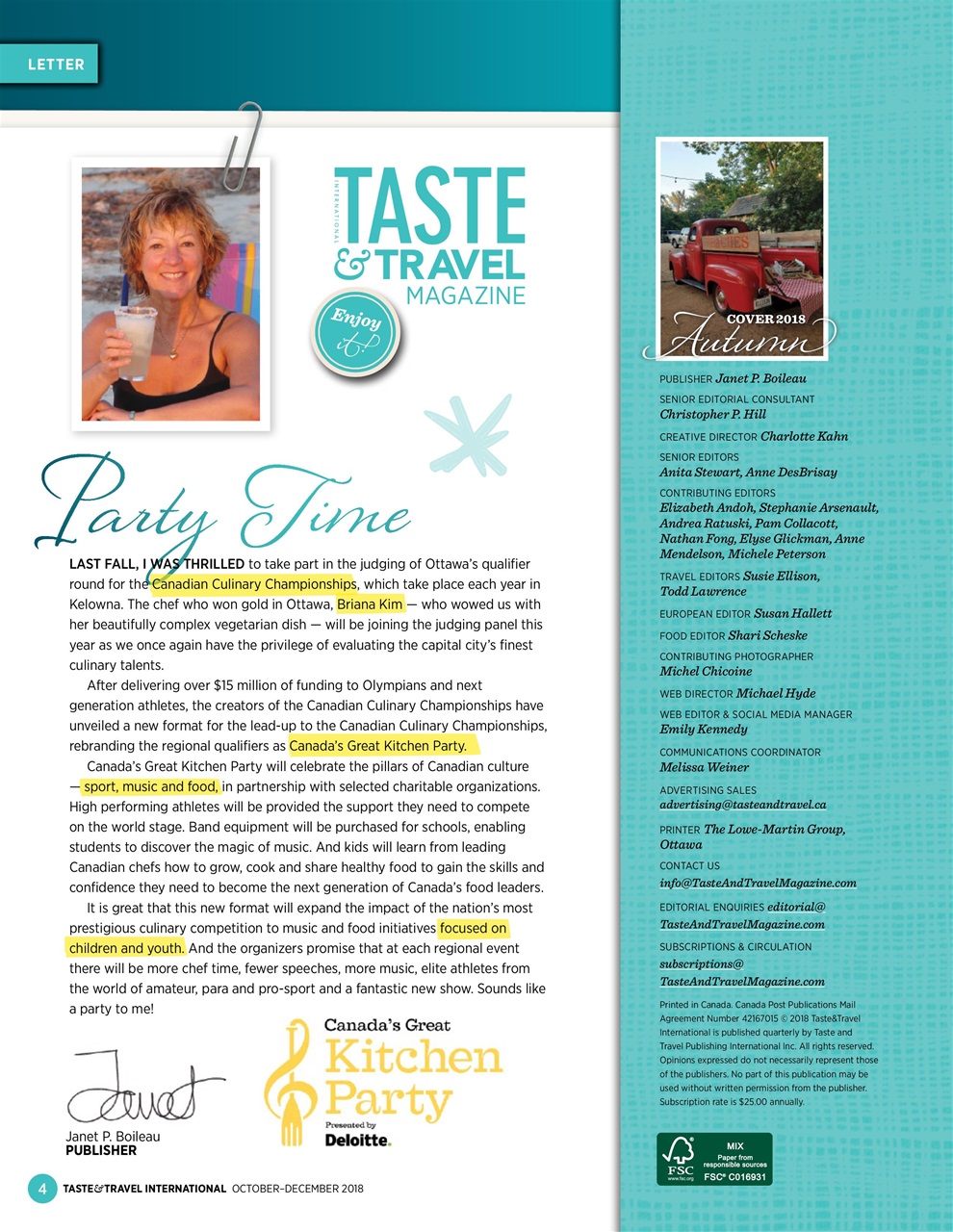 Taste & Travel International Preview Pages