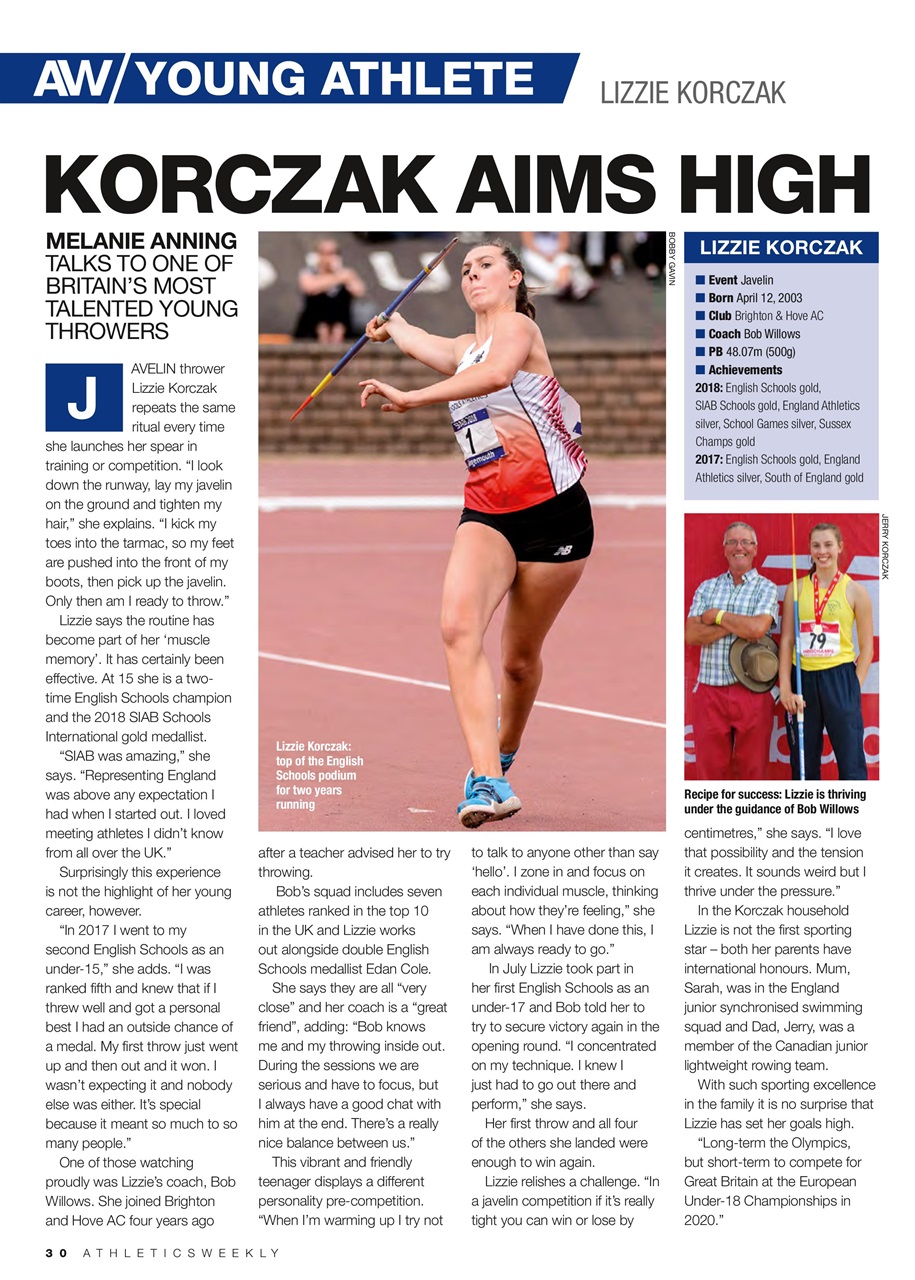 AW – Athletics Weekly Magazine Preview Pages