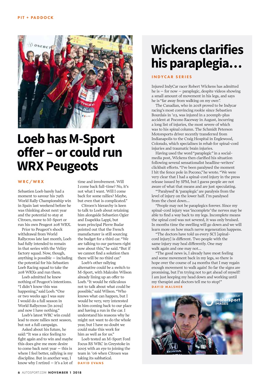 Autosport Preview Pages