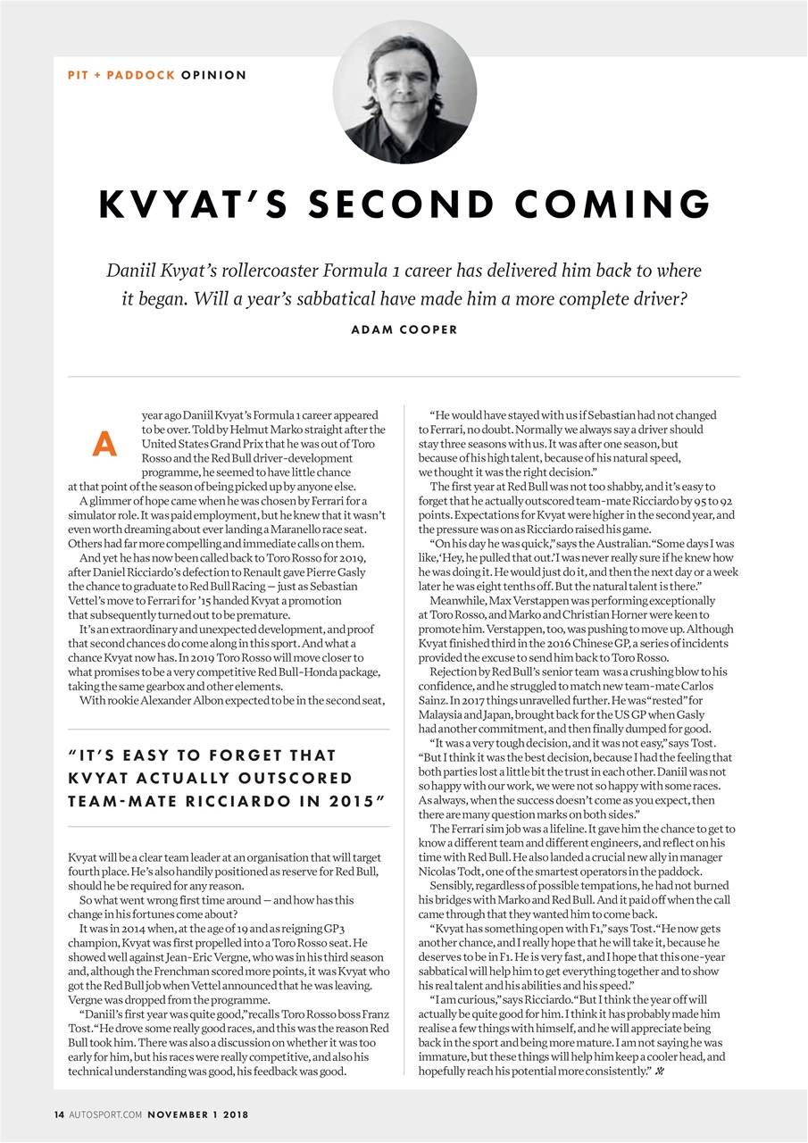 Autosport Preview Pages
