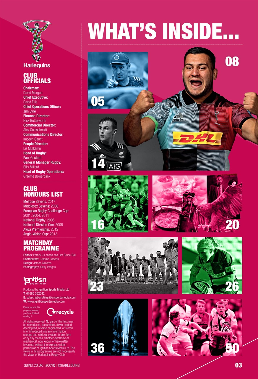 Harlequins Preview Pages