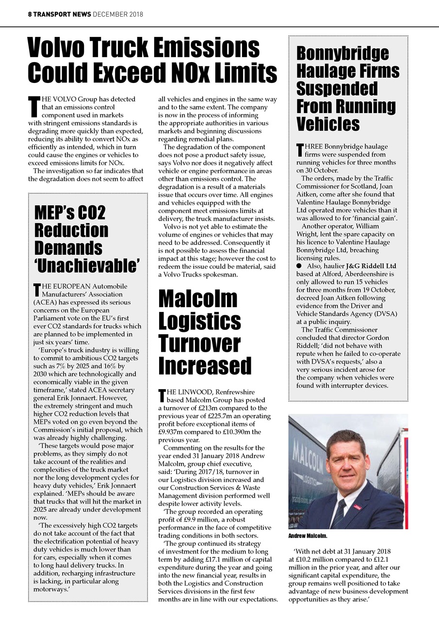 Transport News Preview Pages