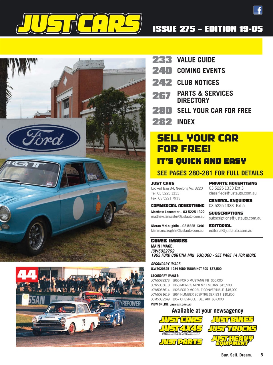 JUST CARS Preview Pages