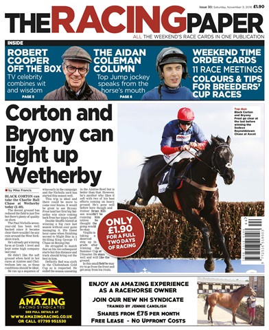 The Racing Paper issue 3rd November 2018