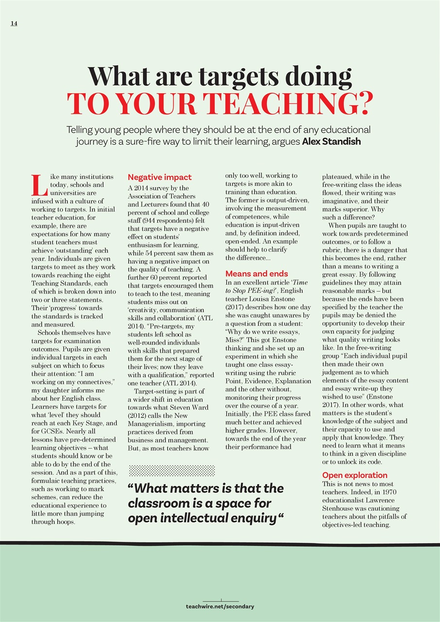 Teach Secondary Preview Pages