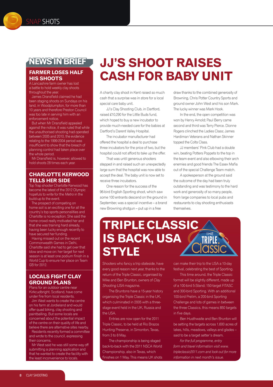 Clay Shooting Preview Pages