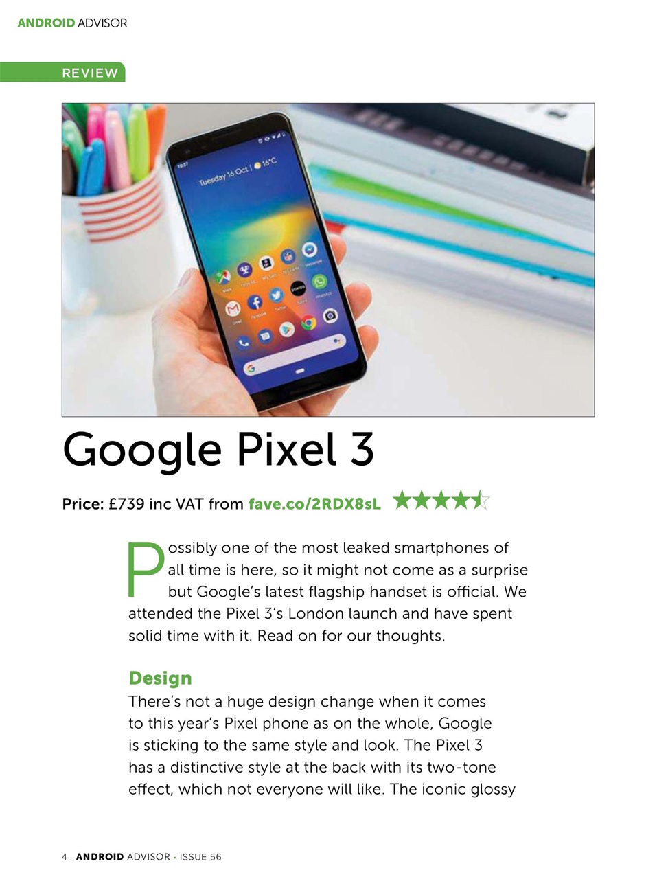 Android Advisor Preview Pages