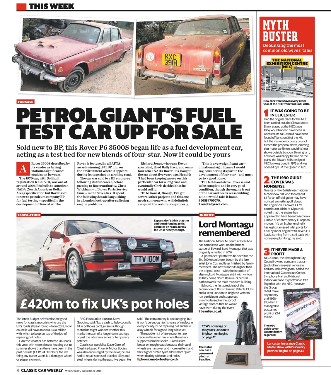 Classic Car Weekly Preview Pages