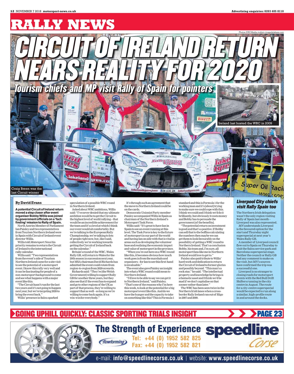 Motorsport News Preview Pages