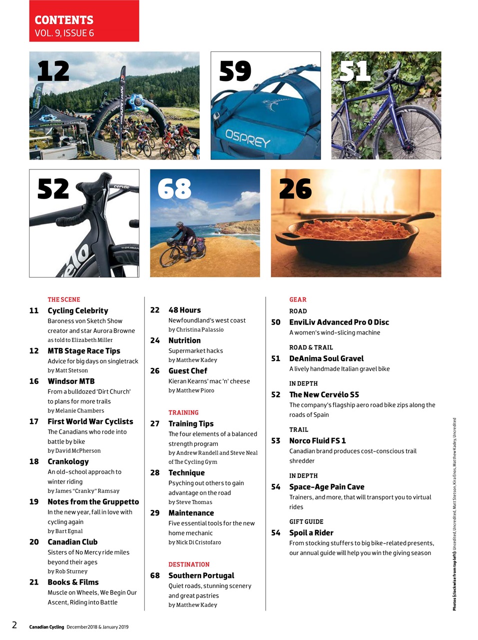 Canadian Cycling Magazine Preview Pages