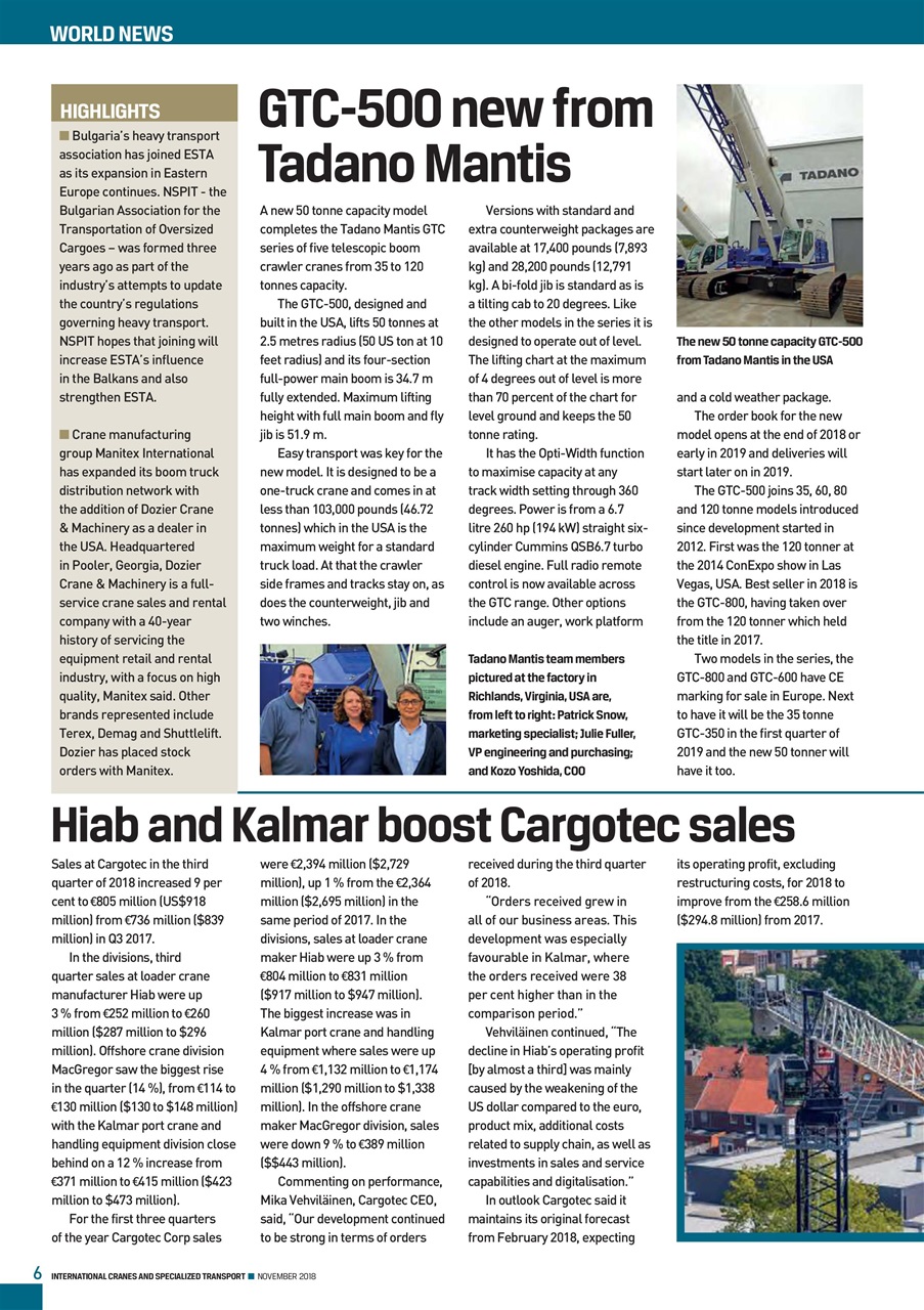 Int. Cranes and Specialized Transp Preview Pages