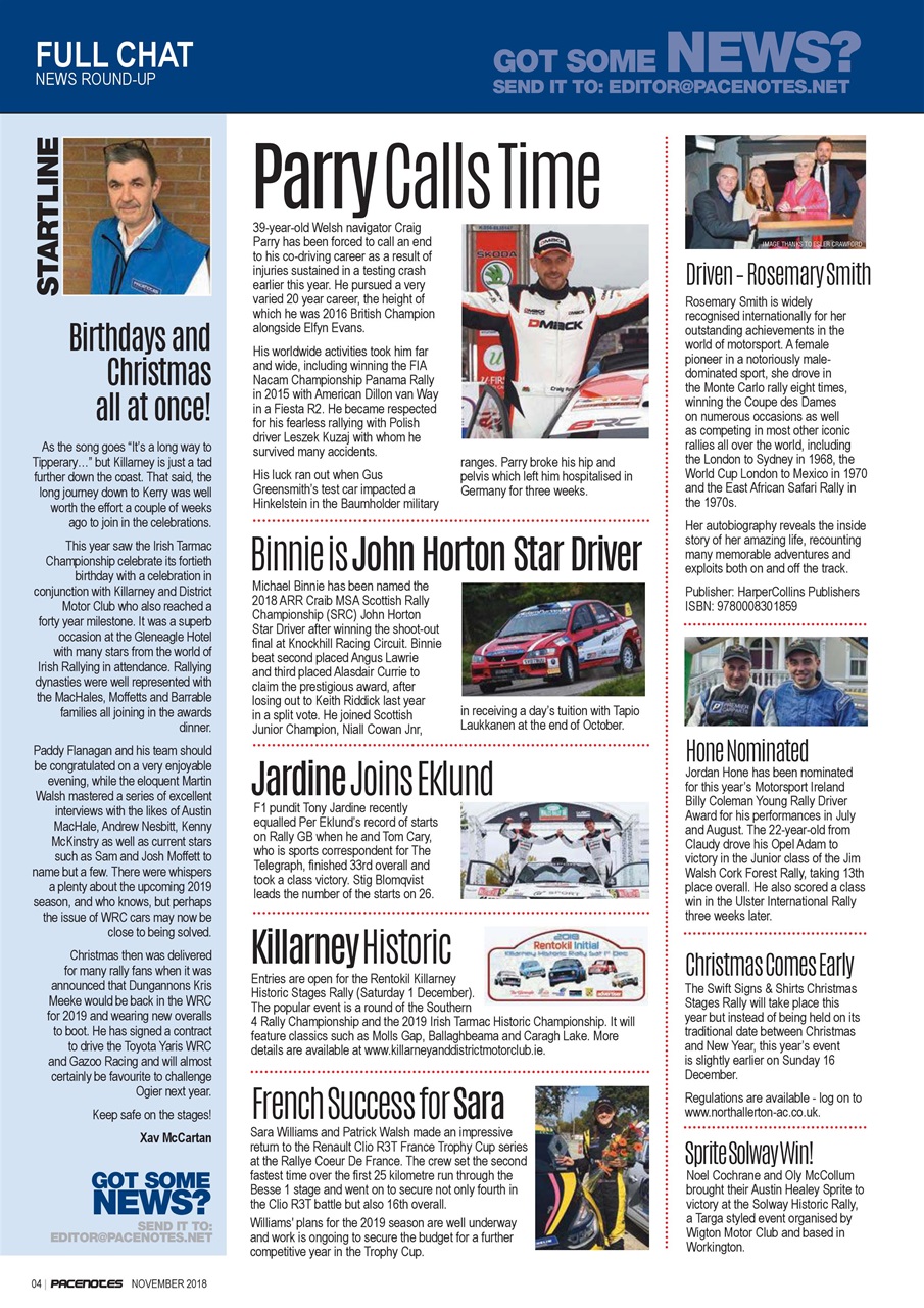 Pacenotes Rally magazine Preview Pages