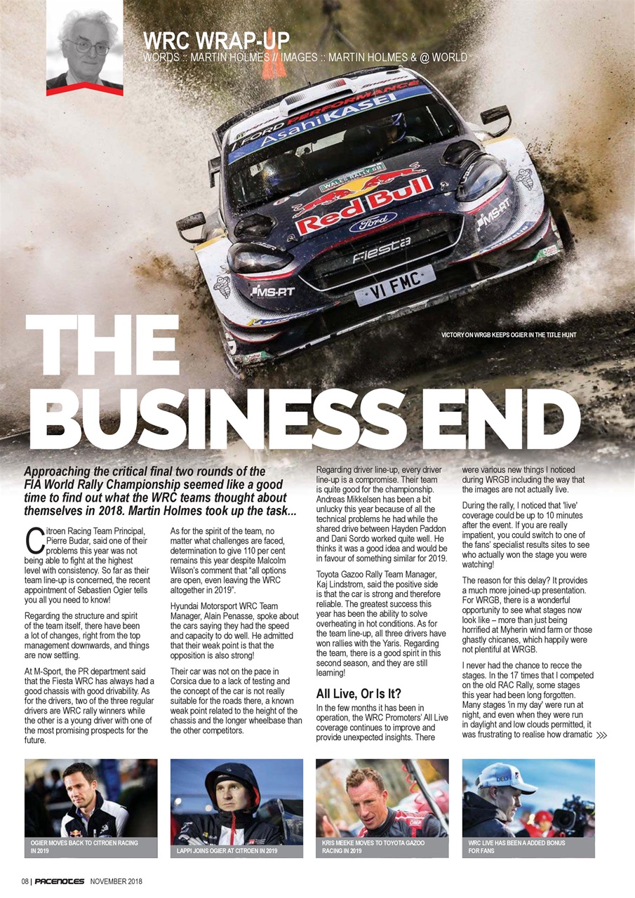 Pacenotes Rally magazine Preview Pages