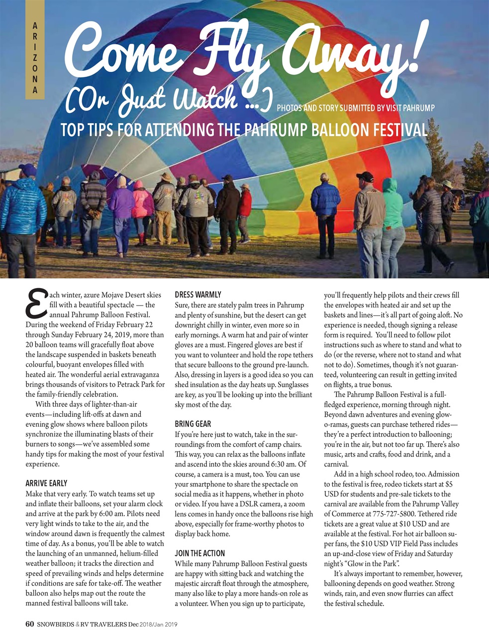 Snowbirds & RV Travelers Preview Pages