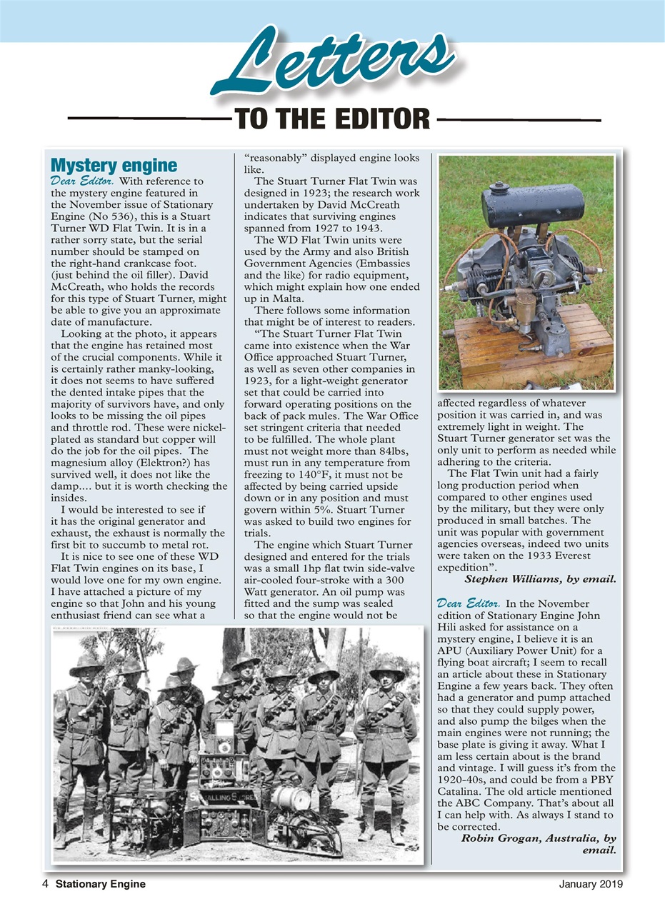 Stationary Engine Preview Pages